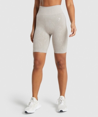 Gymshark Adapt Animal Seamless Cycling Women's Shorts Grey | UAE-21OFZY