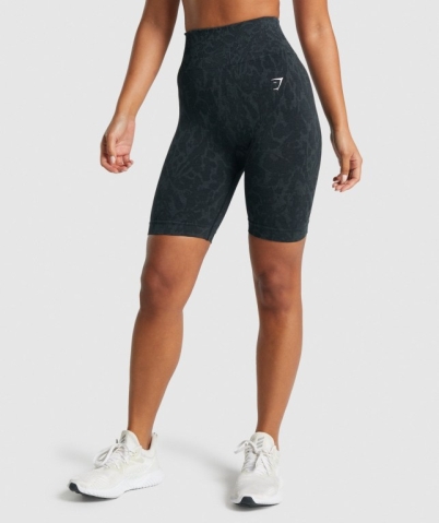 Gymshark Adapt Animal Seamless Cycling Women's Shorts Black | UAE-87NDYP