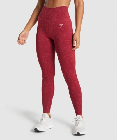 Gymshark Adapt Fleck Seamless High Waisted Women's Leggings Burgundy | UAE-02CYRO