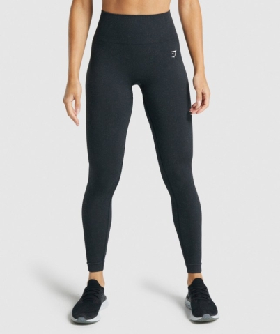 Gymshark Adapt Fleck Seamless High Waisted Women's Leggings Black | UAE-62EMBJ