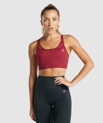 Gymshark Adapt Fleck Seamless Women's Sports Bra Burgundy | UAE-50JPSH