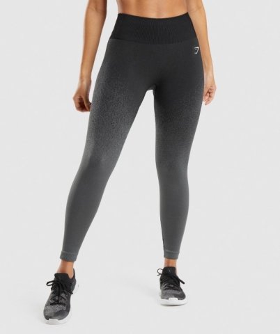 Gymshark Adapt Ombre Seamless High Waisted Women's Leggings Black / Grey | UAE-54RLMD