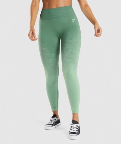 Gymshark Adapt Ombre Seamless High Waisted Women's Leggings Green / Light Green | UAE-75JXWE