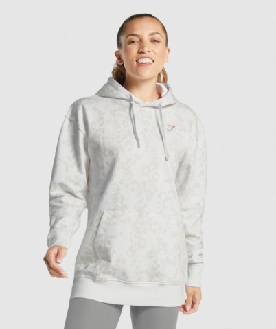 Gymshark Animal Graphic Women's Hoodies White / Cream | UAE-49UZYH