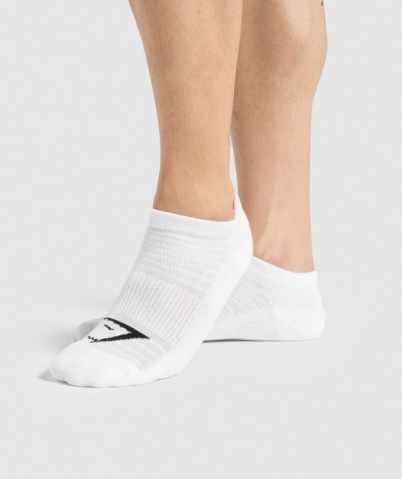 Gymshark Ankle 3pk Women's Socks White / Light Grey / Black | UAE-67RBDG