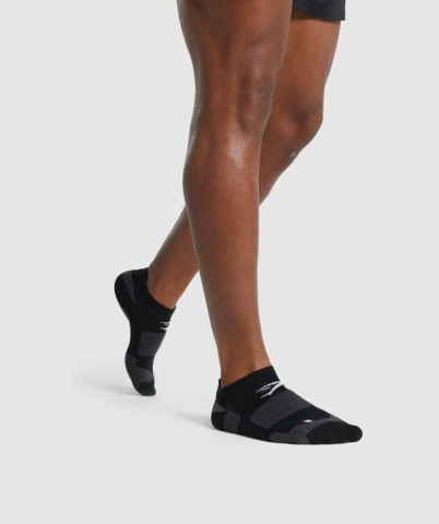 Gymshark Ankle Performance Men's Socks Black | UAE-70ZSLM