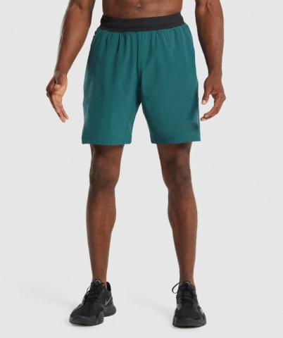 Gymshark Apex Functional 9" Men's Shorts Turquoise | UAE-87TNUW