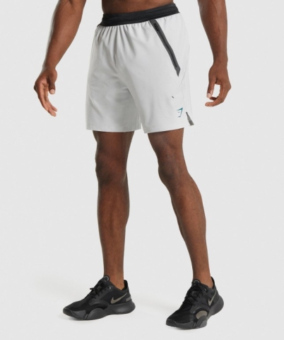 Gymshark Apex Perform Men's Shorts Light Grey | UAE-71SJLM