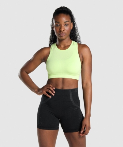 Gymshark Apex Seamless Women's Sports Bra Green / Light Green | UAE-60OHRF