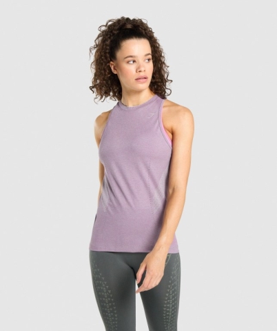 Gymshark Apex Seamless Women's Tank Tops Light Purple | UAE-30WBIG