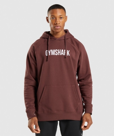 Gymshark Apollo Men's Hoodies Pink Brown | UAE-70JZES