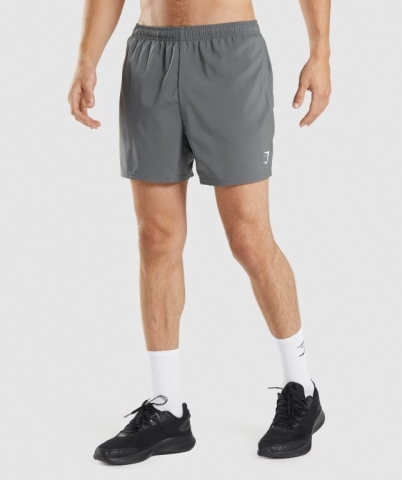 Gymshark Arrival 5" Men's Shorts Grey | UAE-49LKOP