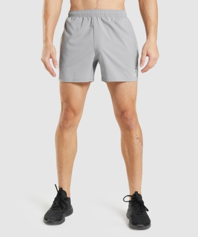 Gymshark Arrival 5" Men's Shorts Grey | UAE-54LYOP