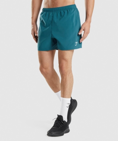 Gymshark Arrival 5" Men's Shorts Turquoise | UAE-49GEON