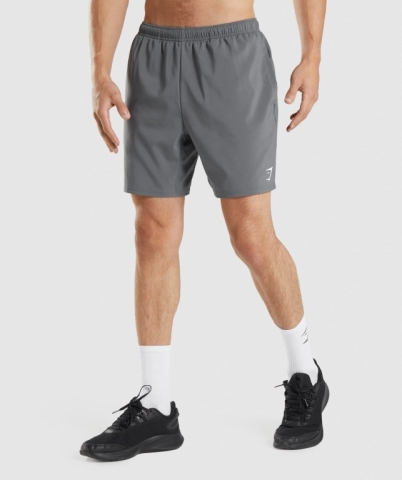 Gymshark Arrival 7" Men's Shorts Grey | UAE-09EOCX