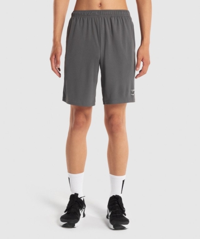 Gymshark Arrival Knitted 9" Men's Shorts Grey | UAE-69FBXA