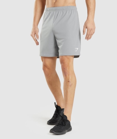 Gymshark Arrival Knitted Men's Shorts Grey | UAE-13YZMR