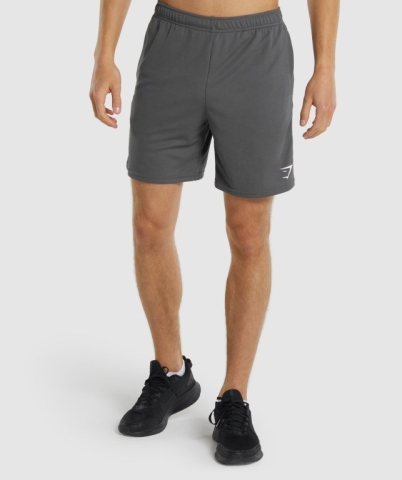 Gymshark Arrival Knitted Men's Shorts Grey | UAE-16WTFS