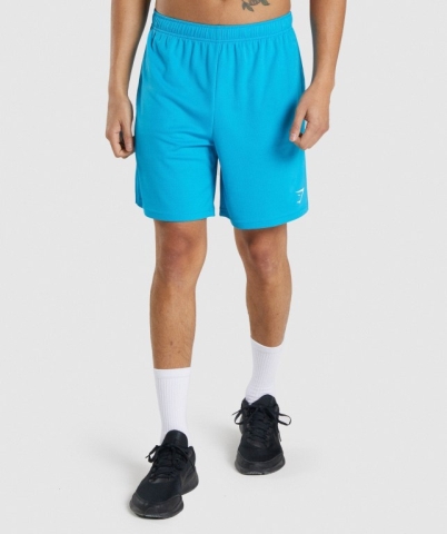 Gymshark Arrival Knitted Men's Shorts Light Blue | UAE-71IJVR