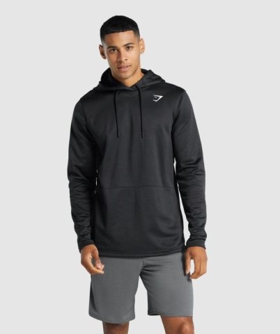 Gymshark Arrival Men's Hoodies Black | UAE-95XQOD