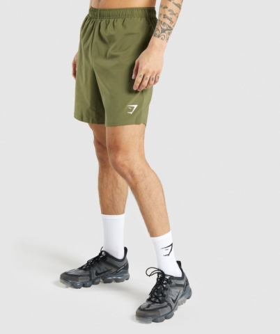 Gymshark Arrival Men's Shorts Dark Green | UAE-26CMXH