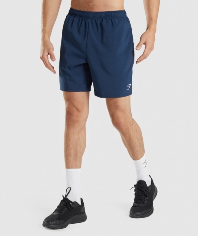 Gymshark Arrival Men's Shorts Navy | UAE-98LOEJ