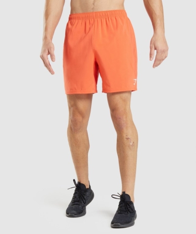 Gymshark Arrival Men's Shorts Orange | UAE-65CGXN