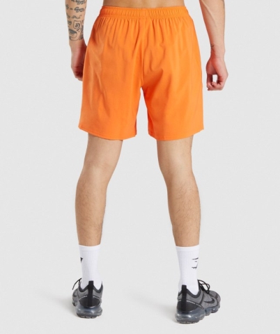 Gymshark Arrival Men's Shorts Orange | UAE-85UVCR