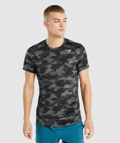 Gymshark Arrival Men's T Shirts Grey | UAE-32TUDM