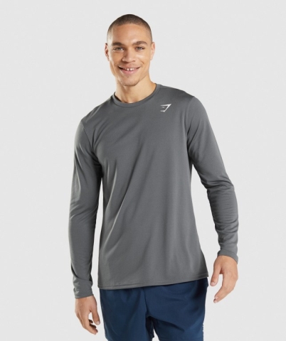 Gymshark Arrival Men's T Shirts Grey | UAE-52OGPQ