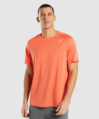 Gymshark Arrival Regular Fit Men's T Shirts Orange | UAE-89SZPE