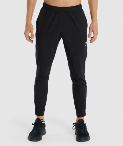 Gymshark Arrival Woven Men's Joggers Black | UAE-72JBXK