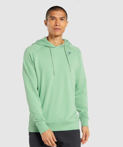 Gymshark Bold Men's Hoodies Green | UAE-85VLJH