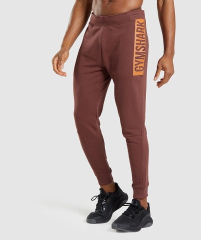 Gymshark Bold Men's Joggers Pink Brown | UAE-30NOZR