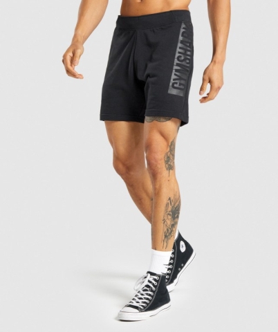 Gymshark Bold Men's Shorts Black | UAE-74CRWE