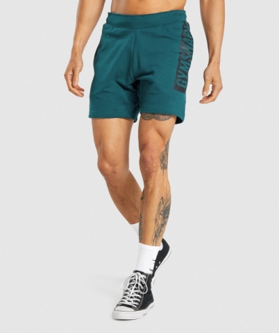 Gymshark Bold Men's Shorts Turquoise | UAE-47QAND