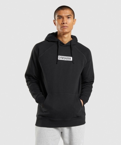 Gymshark Central Men's Hoodies Black | UAE-43FMYN