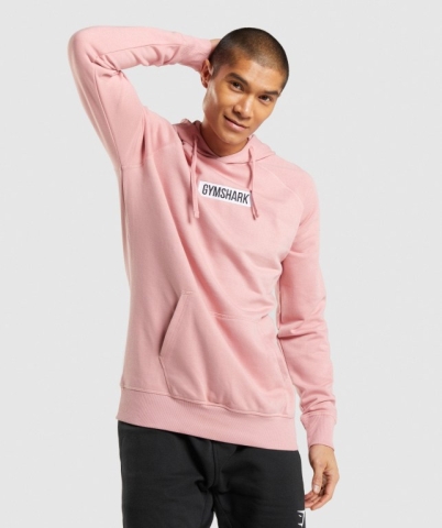 Gymshark Central Men's Hoodies Pink | UAE-29INES