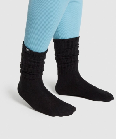 Gymshark Comfy Rest Day Men's Socks Black | UAE-78ZWBU