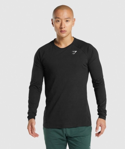 Gymshark Critical 2.0 Men's T Shirts Black | UAE-07KOLG