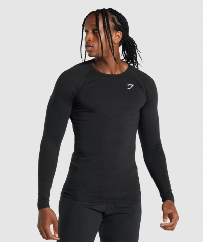 Gymshark Critical 2.0 Men's T Shirts Black | UAE-45KWMA