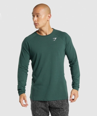 Gymshark Critical 2.0 Men's T Shirts Dark Green | UAE-13QDAP