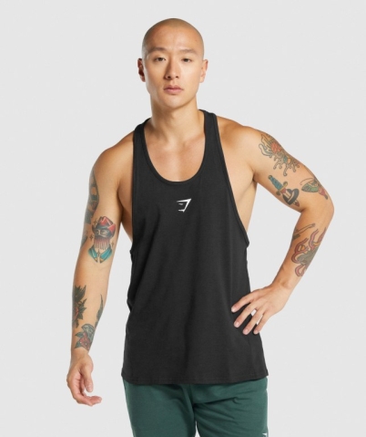 Gymshark Critical 2.0 Men's Tank Tops Black | UAE-36NYAH