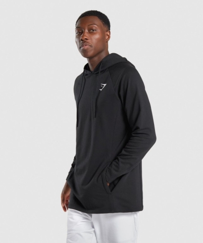 Gymshark Critical Men's Hoodies Black | UAE-59SVXI