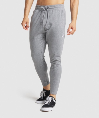 Gymshark Critical Zip Men's Joggers Grey | UAE-94BOGW