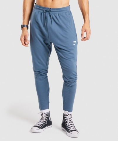 Gymshark Critical Zip Men's Joggers Turquoise | UAE-73KDGU