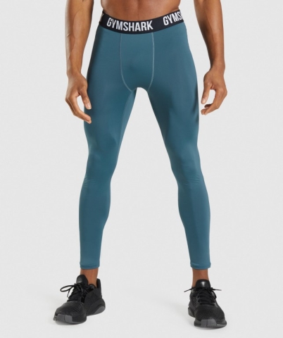 Gymshark Element Baselayer Men's Joggers Turquoise | UAE-08NRIU