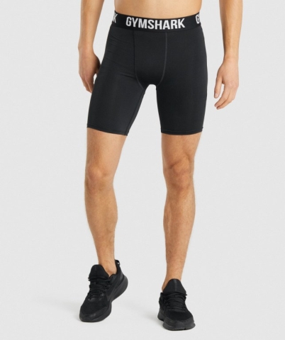 Gymshark Element Baselayer Men's Shorts Black | UAE-79GDQB