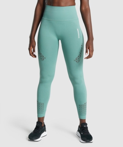 Gymshark Energy Seamless High Waisted Women's Leggings Light Green | UAE-40WKVO