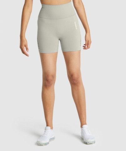 Gymshark Energy Seamless Women's Shorts Light Grey | UAE-95LJXE